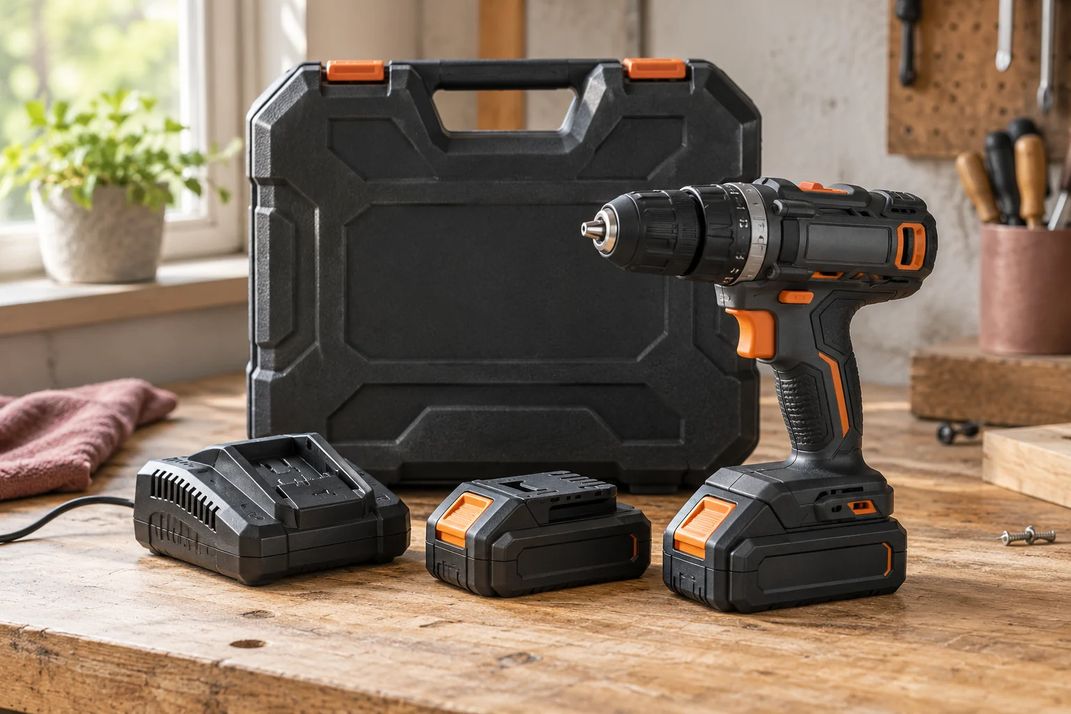 Cordless drill set