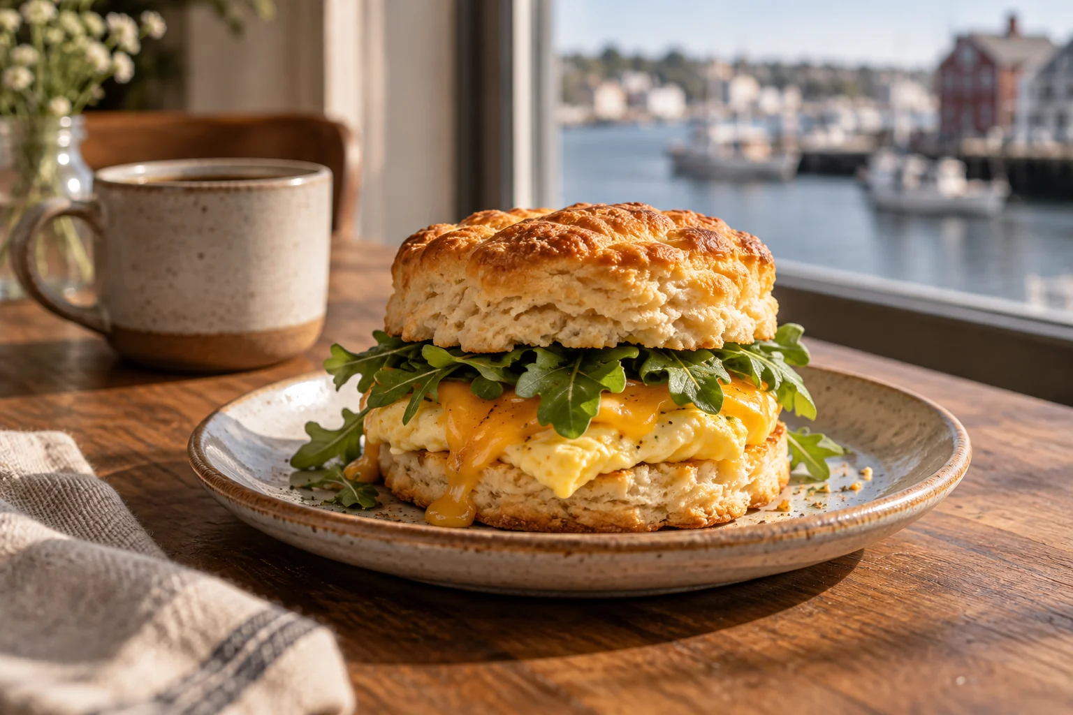 Egg & cheddar biscuit