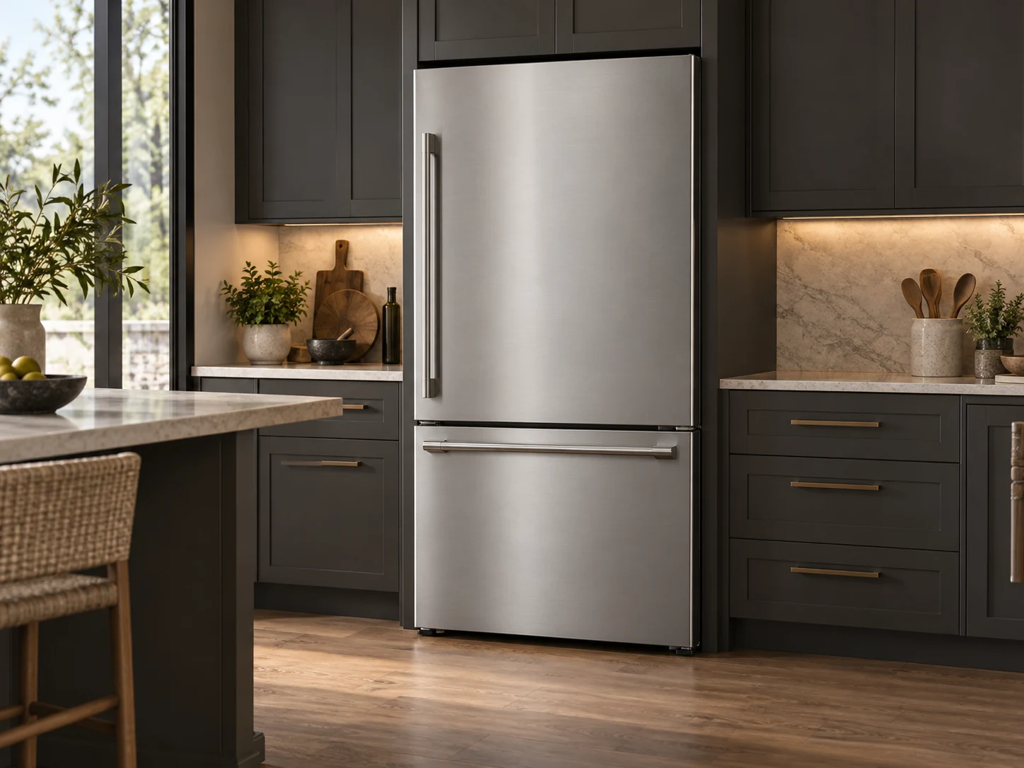 Bottom-freezer refrigerator