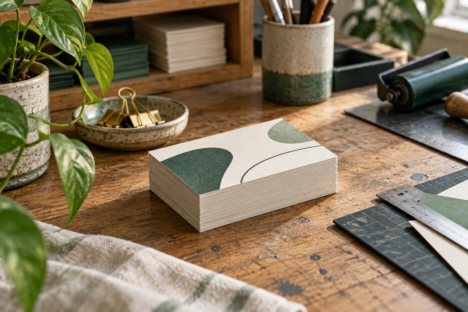Uncoated business cards