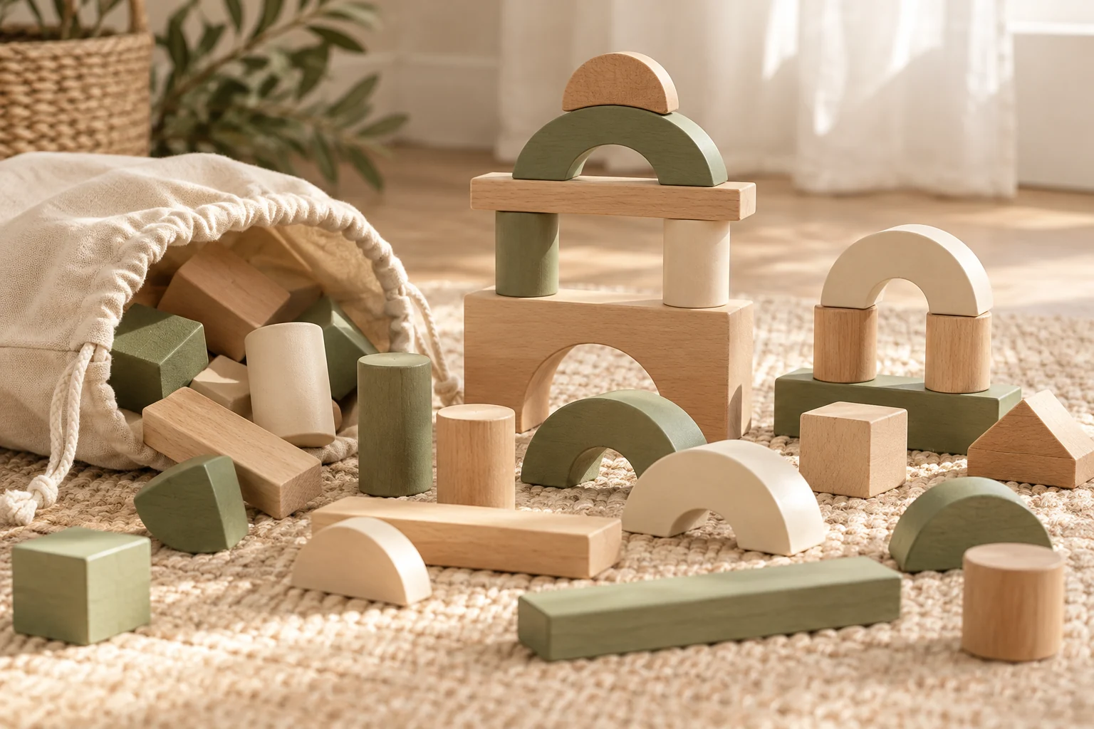 Wooden building kit