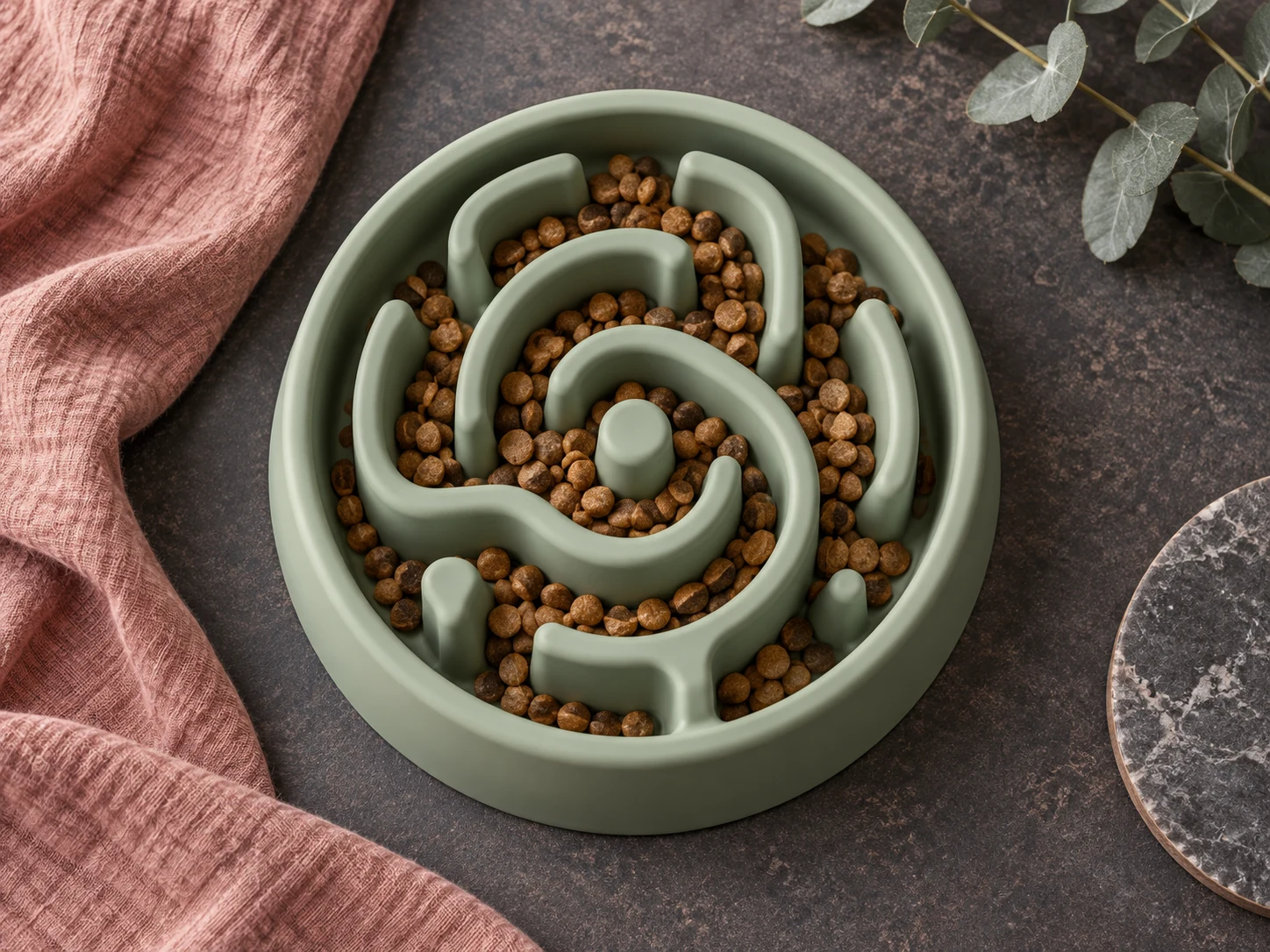 Slow-feeder bowl