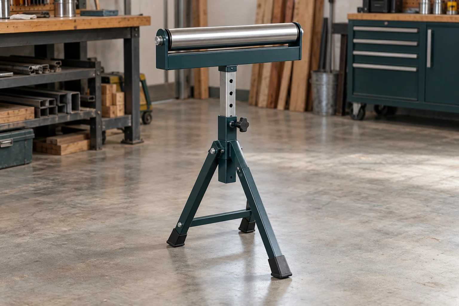 Adjustable roller stand