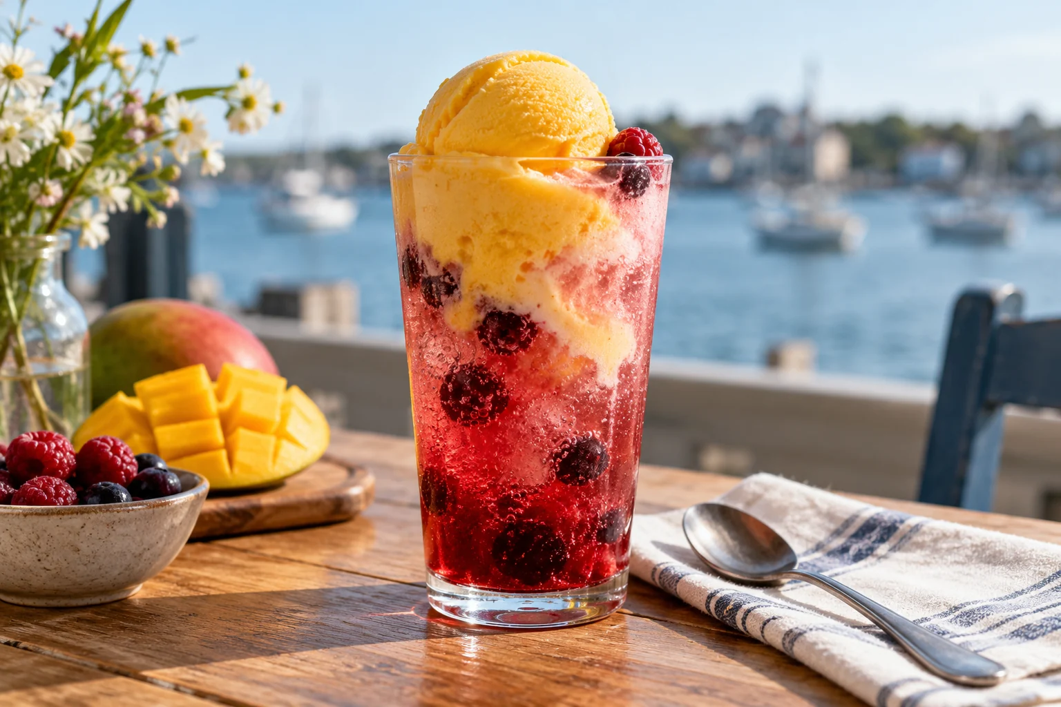 Berry sorbet float