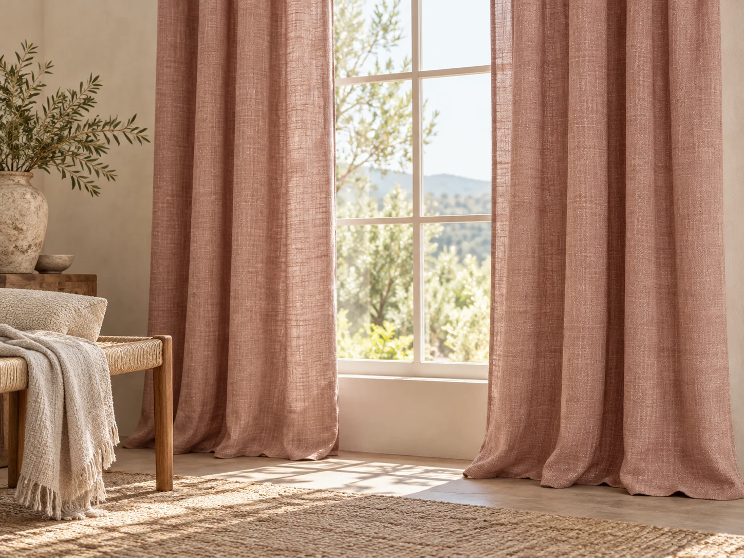 Textured curtain panel