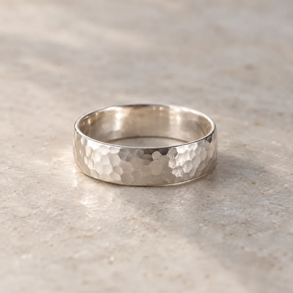 Hammered Silver Band