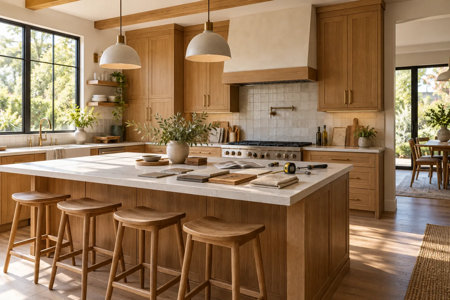 Warm Oak Kitchen